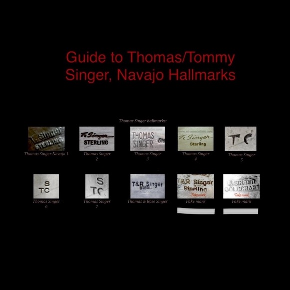 Signed - Thomas Singer, Navajo Crushed Turquoise & Coral Inlay Watch Cuff - Picture 9 of 11